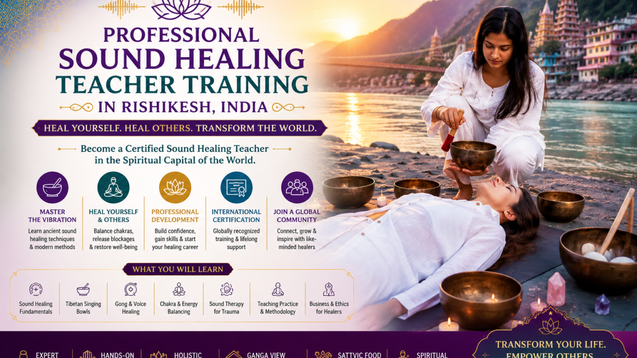 Professional Sound Healing Teacher Training In Rishikesh, India